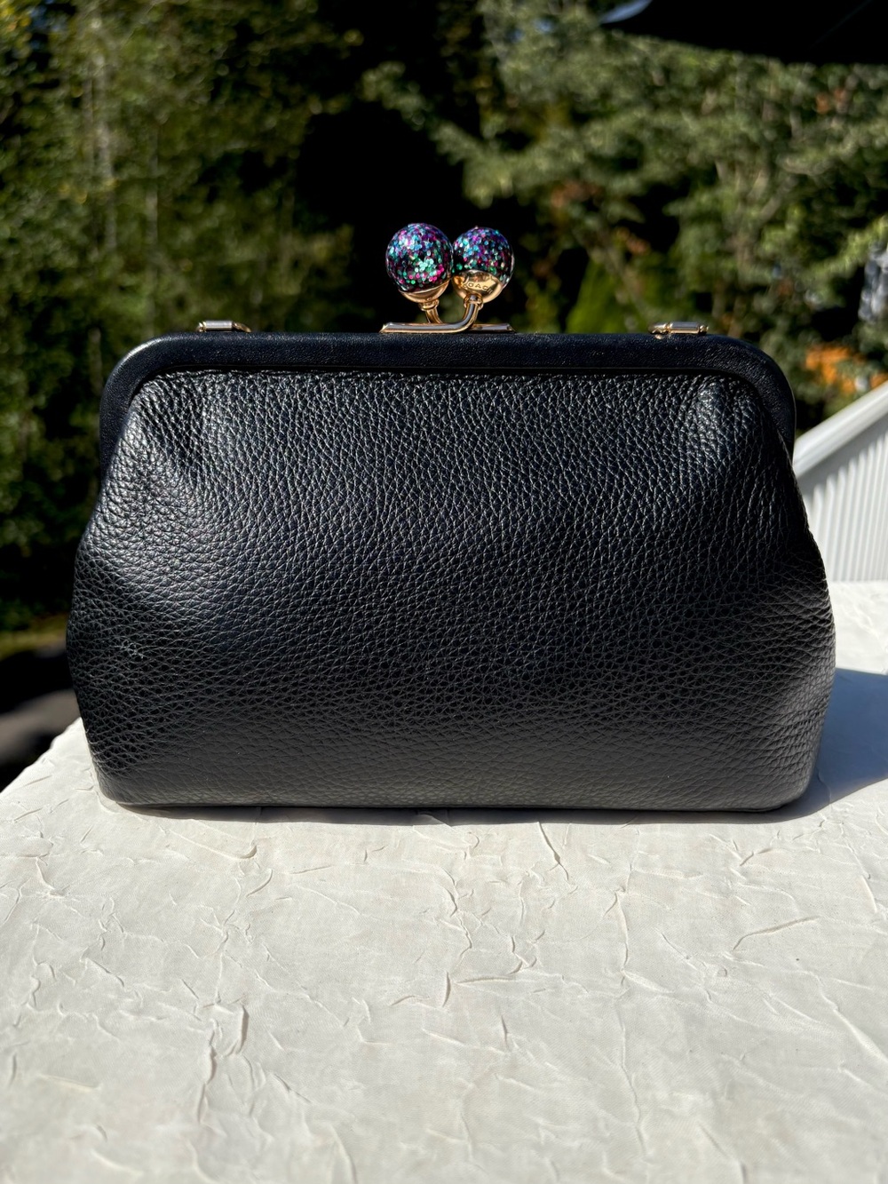 COACH Nora Kisslock Crossbody In Black Leather C1451 - Picture 5 of 10